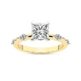 thumbnail image 1 of IGI Certified 3 Carat Princess Shape Lab Grown Diamond Engagement Ring | 14K Yellow Gold | Sheryl Marquise Side Stone Diamond Ring | FG-VS1-VS2 Quality Friendly Diamonds, 1 of 6