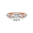thumbnail image 1 of IGI Certified 3 Carat Radiant Shape Lab Grown Diamond Engagement Ring | 14K Rose Gold | Aristea Elite Milgrain Diamond Ring | FG-VS1-VS2 Quality Friendly Diamonds, 1 of 5