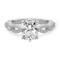 thumbnail image 1 of IGI Certified 3 Carat Radiant Shape Lab Grown Diamond Engagement Ring | 14K White Gold | Aristea Elite Milgrain Diamond Ring | FG-VS1-VS2 Quality Friendly Diamonds, 1 of 5
