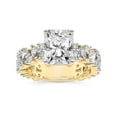 thumbnail image 1 of IGI Certified 3 Carat Radiant Shape Lab Grown Diamond Engagement Ring | 14K Yellow Gold | Skylar Side Stone Encrusted Diamond Ring | FG-VS Quality Friendly Diamonds, 1 of 6