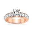 thumbnail image 1 of IGI Certified 3 Carat Round Shape Lab Grown Diamond Engagement Ring | 14K Rose Gold | Alfreda Half Eternity Diamond Ring | FG-VS1-VS2 Quality Friendly Diamonds, 1 of 6