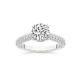 thumbnail image 1 of IGI Certified 3 Carat Round Shape Lab Grown Diamond Engagement Ring | 14K White Gold | Eternia Criss Cross Side Halo Diamond Ring | FG-VS1-VS2 Quality Friendly Diamonds, 1 of 7