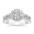 thumbnail image 1 of IGI Certified 3 Carat Round Shape Lab Grown Diamond Engagement Ring | 14K White Gold | Imperiella Halo Celtic Knot Diamond Ring | FG-VS1-VS2 Quality Friendly Diamonds, 1 of 7