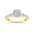 thumbnail image 1 of IGI Certified 3 Carat Round Shape Lab Grown Diamond Engagement Ring | 14K Yellow Gold | Filippa Milgrain Diamond Ring | FG-VS1-VS2 Quality Friendly Diamonds, 1 of 5