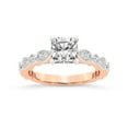thumbnail image 1 of IGI Certified 4 Carat Cushion Shape Lab Grown Diamond Engagement Ring | 14K Rose Gold | Filippa Milgrain Diamond Ring | FG-VS1-VS2 Quality Friendly Diamonds, 1 of 5