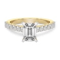 thumbnail image 1 of IGI Certified 4 Carat Emerald Shape Lab Grown Diamond Engagement Ring | 14K Yellow Gold | Austria Cathedral Diamond Ring | FG-VS1-VS2 Quality Friendly Diamonds, 1 of 5