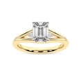 thumbnail image 1 of IGI Certified 4 Carat Emerald Shape Lab Grown Diamond Engagement Ring | 14K Yellow Gold | Erica Swan Split Shank Diamond Ring | FG-VS1-VS2 Quality Friendly Diamonds, 1 of 6