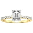 thumbnail image 1 of IGI Certified 4 Carat Emerald Shape Lab Grown Diamond Engagement Ring | 14K Yellow Gold |Jia Secret Double Halo Eternity Diamond Ring | FG-VS1-VS2 Quality Friendly Diamonds, 1 of 6