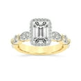 thumbnail image 1 of IGI Certified 4 Carat Emerald Shape Lab Grown Diamond Engagement Ring | 14K Yellow Gold | Micaela Halo Diamond Ring | FG-VS1-VS2 Quality Friendly Diamonds, 1 of 5