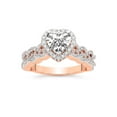 thumbnail image 1 of IGI Certified 4 Carat Heart Shape Lab Grown Diamond Engagement Ring | 14K Rose Gold | Imperiella Halo Celtic Knot Diamond Ring | FG-VS1-VS2 Quality Friendly Diamonds, 1 of 6