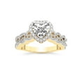 thumbnail image 1 of IGI Certified 4 Carat Heart Shape Lab Grown Diamond Engagement Ring | 14K Yellow Gold | Imperiella Halo Celtic Knot Diamond Ring | FG-VS1-VS2 Quality Friendly Diamonds, 1 of 6
