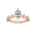 thumbnail image 1 of IGI Certified 4 Carat Marquise Shape Lab Grown Diamond Engagement Ring | 14K Rose Gold | Dorothea Side Stone Diamond Ring | FG-VS1-VS2 Quality Friendly Diamonds, 1 of 6