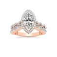 thumbnail image 1 of IGI Certified 4 Carat Marquise Shape Lab Grown Diamond Engagement Ring | 14K Rose Gold | Imperiella Halo Celtic Knot Diamond Ring | FG-VS1-VS2 Quality Friendly Diamonds, 1 of 6