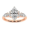thumbnail image 1 of IGI Certified 4 Carat Marquise Shape Lab Grown Diamond Engagement Ring | 14K Rose Gold | Josephine Four Prong Side Stone Diamond Ring | FG-VS1-VS2 Quality Friendly Diamonds, 1 of 6