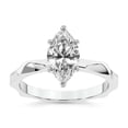thumbnail image 1 of IGI Certified 4 Carat Marquise Shape Lab Grown Diamond Engagement Ring | 14K White Gold | Magnolia Texture Solitaire Diamond Ring | FG-VS1-VS2 Quality Friendly Diamonds, 1 of 6