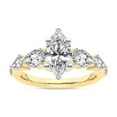 thumbnail image 1 of IGI Certified 4 Carat Marquise Shape Lab Grown Diamond Engagement Ring | 14K Yellow Gold | Frances Side Stone Diamond Ring | FG-VS1-VS2 Quality Friendly Diamonds, 1 of 6