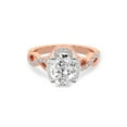 thumbnail image 1 of IGI Certified 4 Carat Oval Shape Lab Grown Diamond Engagement Ring | 14K Rose Gold | Astoré Channel Glided Diamond Ring | FG-VS1-VS2 Quality Friendly Diamonds, 1 of 5