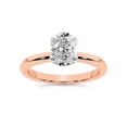 thumbnail image 1 of IGI Certified 4 Carat Oval Shape Lab Grown Diamond Engagement Ring | 14K Rose Gold | Mabel Petal Solitaire Diamond Ring | FG-VS1-VS2 Quality Friendly Diamonds, 1 of 6