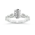 thumbnail image 1 of IGI Certified 4 Carat Oval Shape Lab Grown Diamond Engagement Ring | 14K White Gold | Larisa Side Stone Diamond Ring | FG-VS1-VS2 Quality Friendly Diamonds, 1 of 5