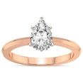 thumbnail image 1 of IGI Certified 4 Carat Pear Shape Lab Grown Diamond Engagement Ring | 14K Rose Gold |Eva Six Prong Knife Edge Diamond Ring | FG-VS1-VS2 Quality Friendly Diamonds, 1 of 5