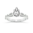 thumbnail image 1 of IGI Certified 4 Carat Pear Shape Lab Grown Diamond Engagement Ring | 14K White Gold | Larisa Side Stone Diamond Ring | FG-VS1-VS2 Quality Friendly Diamonds, 1 of 6