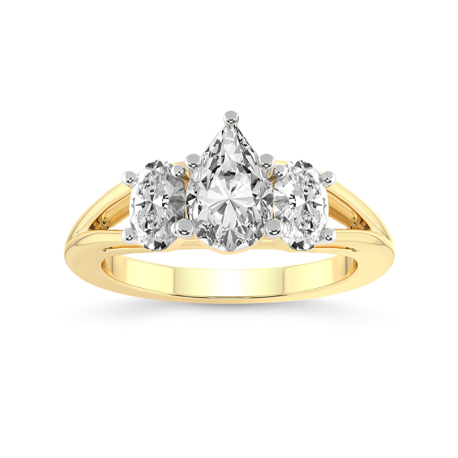IGI Certified 4 Carat Pear Shape Lab Grown Diamond Engagement Ring ...