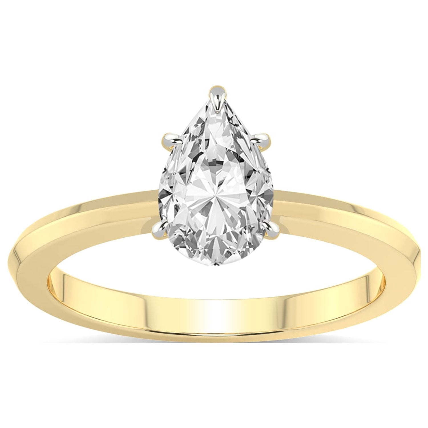 IGI Certified 4 Carat Pear Shape Lab Grown Diamond Engagement Ring ...