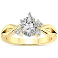 thumbnail image 1 of IGI Certified 4 Carat Pear Shape Lab Grown Diamond Engagement Ring | 14K Yellow Gold |Twisted Blossom Diamond Ring | FG-VS1-VS2 Quality Friendly Diamonds, 1 of 5