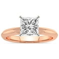thumbnail image 1 of IGI Certified 4 Carat Princess Shape Lab Grown Diamond Engagement Ring | 14K Rose Gold | Alora Solitaire Diamond Ring | FG-VS1-VS2 Quality Friendly Diamonds, 1 of 6