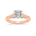thumbnail image 1 of IGI Certified 4 Carat Princess Shape Lab Grown Diamond Engagement Ring | 14K Rose Gold | Esther Tacori Style Solitaire Diamond Ring | FG-VS1-VS2 Quality Friendly Diamonds, 1 of 5