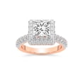 thumbnail image 1 of IGI Certified 4 Carat Princess Shape Lab Grown Diamond Engagement Ring | 14K Rose Gold | Luxoré Vintage Allure Diamond Ring | FG-VS1-VS2 Quality Friendly Diamonds, 1 of 6