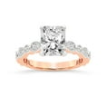 thumbnail image 1 of IGI Certified 4 Carat Radiant Shape Lab Grown Diamond Engagement Ring | 14K Rose Gold | Filippa Milgrain Diamond Ring | FG-VS1-VS2 Quality Friendly Diamonds, 1 of 4