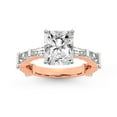 thumbnail image 1 of IGI Certified 4 Carat Radiant Shape Lab Grown Diamond Engagement Ring | 14K Rose Gold | Gizele Tapered Side Stone Diamond Ring | FG-VS1-VS2 Quality Friendly Diamonds, 1 of 6