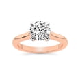 thumbnail image 1 of IGI Certified 4 Carat Round Shape Lab Grown Diamond Engagement Ring | 14K Rose Gold | Agnes Criss Cross Prong Solitaire Diamond Ring | FG-VS1-VS2 Quality Friendly Diamonds, 1 of 6