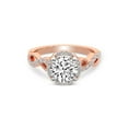 thumbnail image 1 of IGI Certified 4 Carat Round Shape Lab Grown Diamond Engagement Ring | 14K Rose Gold | Astoré Channel Glided Diamond Ring | FG-VS1-VS2 Quality Friendly Diamonds, 1 of 8