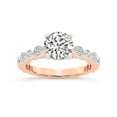 thumbnail image 1 of IGI Certified 4 Carat Round Shape Lab Grown Diamond Engagement Ring | 14K Rose Gold | Filippa Milgrain Diamond Ring | FG-VS1-VS2 Quality Friendly Diamonds, 1 of 5