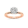 thumbnail image 1 of IGI Certified 4 Carat Round Shape Lab Grown Diamond Engagement Ring | 14K Rose Gold | Matilda Leaf Petal Solitaire Diamond Ring | FG-VS1-VS2 Quality Friendly Diamonds, 1 of 7