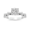thumbnail image 1 of IGI Certified 4 Carat Round Shape Lab Grown Diamond Engagement Ring | 14K White Gold | Ciara Petite Station Style Diamond Ring | FG-VS1-VS2 Quality Friendly Diamonds, 1 of 7