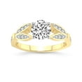 thumbnail image 1 of IGI Certified 4 Carat Round Shape Lab Grown Diamond Engagement Ring | 14K Yellow Gold | Nova Split Shank Vintage Diamond Ring | FG-VS Quality Friendly Diamonds, 1 of 6