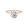 thumbnail image 1 of IGI Certified 4-Prong Solitaire Engagement Rings For Women, 2.00 Carat (ctw) Round Lab Grown Diamond Promise Ring For Her In 18k Solid Rose Gold | F-G, VS-SI Quality Ring Size-8.5, 1 of 4