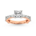 thumbnail image 1 of IGI Certified 5 Carat Cushion Shape Lab Grown Diamond Engagement Ring | 14K Rose Gold | Gizele Tapered Side Stone Diamond Ring | FG-VS1-VS2 Quality Friendly Diamonds, 1 of 6