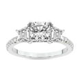 thumbnail image 1 of IGI Certified 5 Carat Cushion Shape Lab Grown Diamond Engagement Ring | 14K White Gold | Lavinia Three Stone Trapezoid Diamond Ring | FG-VS Quality Friendly Diamonds, 1 of 6