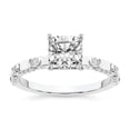 thumbnail image 1 of IGI Certified 5 Carat Cushion Shape Lab Grown Diamond Engagement Ring | 14K White Gold | Majestic Love Diamond Accent Ring | FG-VS1-VS2 Quality Friendly Diamonds, 1 of 5