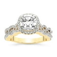 thumbnail image 1 of IGI Certified 5 Carat Cushion Shape Lab Grown Diamond Engagement Ring | 14K Yellow Gold | Imperiella Halo Celtic Knot Diamond Ring | FG-VS1-VS2 Quality Friendly Diamonds, 1 of 6