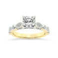 thumbnail image 1 of IGI Certified 5 Carat Cushion Shape Lab Grown Diamond Engagement Ring | 14K Yellow Gold | Larisa Side Stone Diamond Ring | FG-VS1-VS2 Quality Friendly Diamonds, 1 of 5