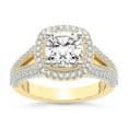 thumbnail image 1 of IGI Certified 5 Carat Cushion Shape Lab Grown Diamond Engagement Ring | 14K Yellow Gold | Opulenté Antique Halo Diamond Ring | FG-VS Quality Friendly Diamonds, 1 of 6