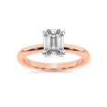 thumbnail image 1 of IGI Certified 5 Carat Emerald Shape Lab Grown Diamond Engagement Ring | 14K Rose Gold | Mabel Petal Solitaire Diamond Ring | FG-VS1-VS2 Quality Friendly Diamonds, 1 of 6