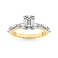 thumbnail image 1 of IGI Certified 5 Carat Emerald Shape Lab Grown Diamond Engagement Ring | 14K Yellow Gold | Kimberly Baguette Side Stone Diamond Ring | FG-VS1-VS2 Quality Friendly Diamonds, 1 of 6