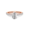 thumbnail image 1 of IGI Certified 5 Carat Oval Shape Lab Grown Diamond Engagement Ring | 14K Rose Gold | Austria Cathedral Diamond Ring | FG-VS1-VS2 Quality Friendly Diamonds, 1 of 4