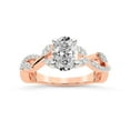 thumbnail image 1 of IGI Certified 5 Carat Oval Shape Lab Grown Diamond Engagement Ring | 14K Rose Gold | Harlow Twisted Shank Diamond Ring | FG-VS1-VS2 Quality Friendly Diamonds, 1 of 5